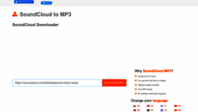 What Soundcloudmp3.org website looked like in 2022 (1 year ago)