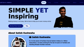 What Satishkushwaha.com website looked like in 2022 (2 years ago)