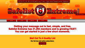 What Safelistextreme.com website looked like in 2022 (1 year ago)