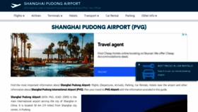 What Shanghai-airport.com website looked like in 2022 (1 year ago)