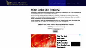 What Ssnregistry.org website looked like in 2022 (1 year ago)
