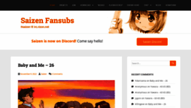 What Saizenfansubs.com website looked like in 2022 (1 year ago)