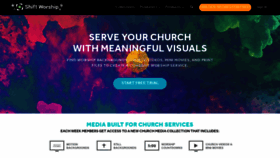 What Shiftworship.com website looked like in 2022 (1 year ago)