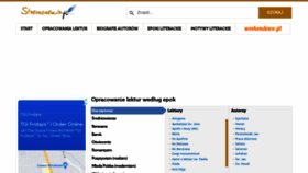 What Streszczenia.pl website looked like in 2022 (1 year ago)