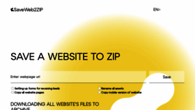 What Saveweb2zip.com website looked like in 2022 (1 year ago)