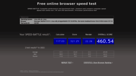 What Speed-battle.com website looked like in 2022 (1 year ago)