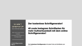What Schrift-generator.com website looked like in 2022 (1 year ago)