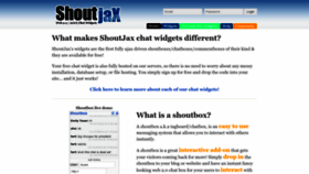 What Shoutjax.com website looked like in 2022 (1 year ago)