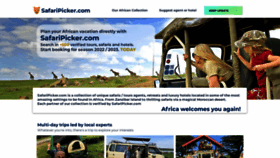 What Safaripicker.com website looked like in 2022 (1 year ago)
