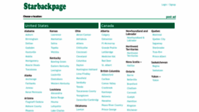 What Starbackpage.com website looked like in 2022 (1 year ago)