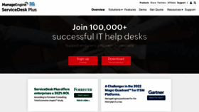 What Servicedeskplus.com website looked like in 2022 (1 year ago)