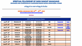 What Samagams.org website looked like in 2022 (1 year ago)
