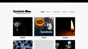 What Speakola.com website looked like in 2023 (1 year ago)