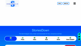 What Storiesdown.io website looked like in 2023 (1 year ago)