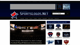 What Sportslogos.net website looked like in 2023 (1 year ago)