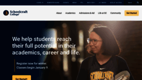 What Schoolcraft.edu website looked like in 2023 (1 year ago)