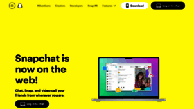 What Snapchat.com website looked like in 2023 (1 year ago)