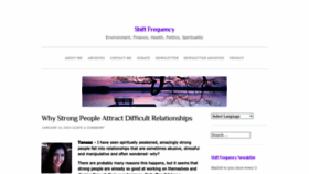 What Shiftfrequency.com website looked like in 2023 (1 year ago)