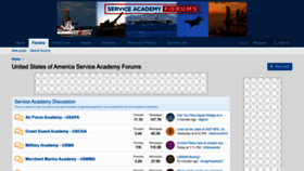What Serviceacademyforums.com website looked like in 2023 (1 year ago)