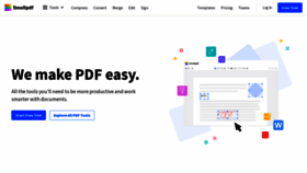 What Smallpdf.com website looked like in 2023 (1 year ago)