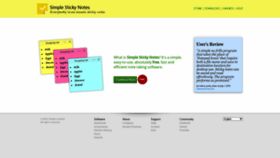 What Simplestickynotes.com website looked like in 2023 (1 year ago)