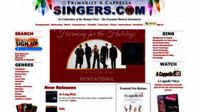 What Singers.com website looked like in 2023 (1 year ago)