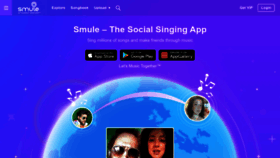 What Smule.com website looked like in 2023 (1 year ago)