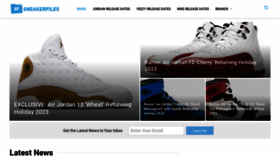 What Sneakerfiles.com website looked like in 2023 (1 year ago)