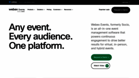 What Socio.events website looked like in 2023 (1 year ago)