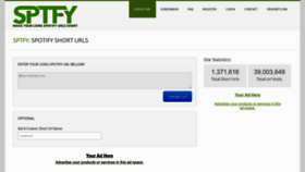 What Sptfy.com website looked like in 2023 (1 year ago)