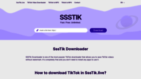 What Ssstik.live website looked like in 2023 (1 year ago)