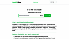 What Spotifymate.com website looked like in 2023 (1 year ago)
