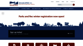 What Shakopeemn.gov website looked like in 2023 (1 year ago)