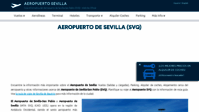 What Sevilla-airport.com website looked like in 2023 (1 year ago)