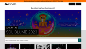 What Seetickets.us website looked like in 2023 (1 year ago)