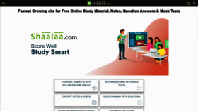 What Shaalaa.com website looked like in 2023 (1 year ago)