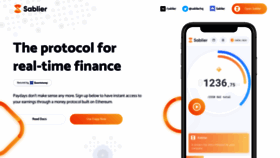 What Sablier.finance website looked like in 2023 (1 year ago)