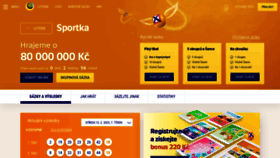 What Sportka.cz website looked like in 2023 (1 year ago)