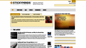What Stickyminds.com website looked like in 2023 (1 year ago)