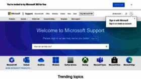 What Support.microsoft.com website looked like in 2023 (1 year ago)