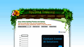 What Spellingtraining.com website looked like in 2023 (1 year ago)