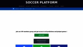 What Soccerplatform.me website looked like in 2023 (2 years ago)