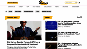 What Snopes.com website looked like in 2023 (1 year ago)