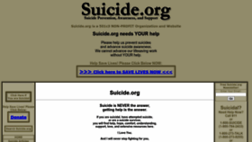 What Suicide.org website looked like in 2023 (1 year ago)