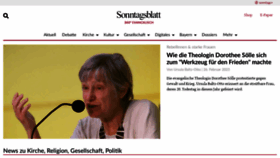 What Sonntagsblatt.de website looked like in 2023 (1 year ago)