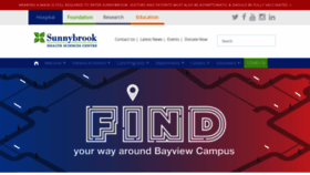 What Sunnybrook.ca website looked like in 2023 (1 year ago)