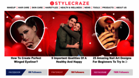 What Stylecraze.com website looked like in 2023 (1 year ago)