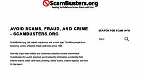 What Scambusters.org website looked like in 2023 (1 year ago)