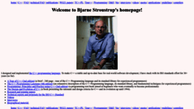 What Stroustrup.com website looked like in 2023 (1 year ago)