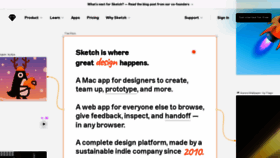 What Sketch.com website looked like in 2023 (1 year ago)